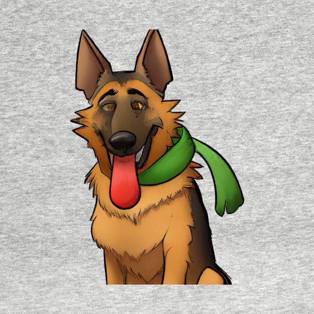 Cute German Shepherd Drawing by Play Zoo